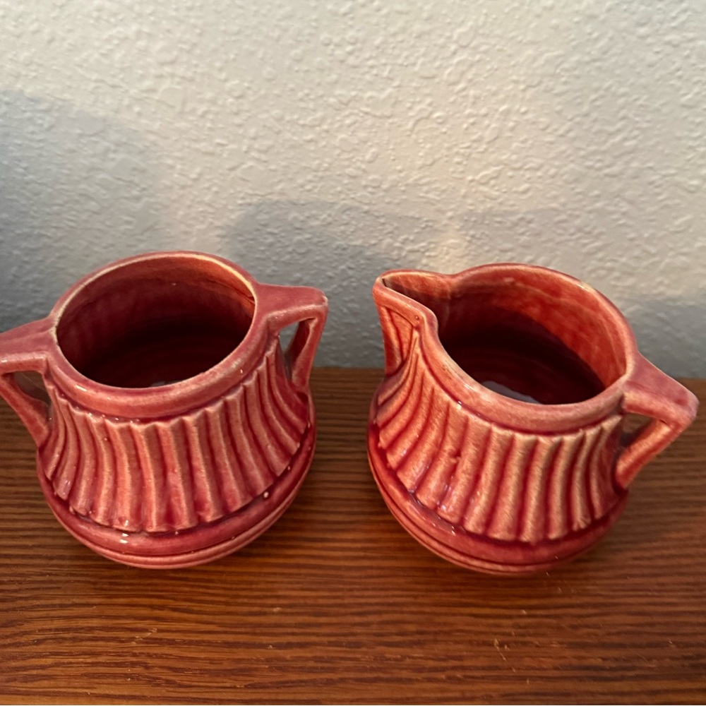 McCoy Pottery Sugar and Creamer Set